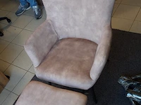 Lounge fateuil, taupe - afbeelding 1 van  2
