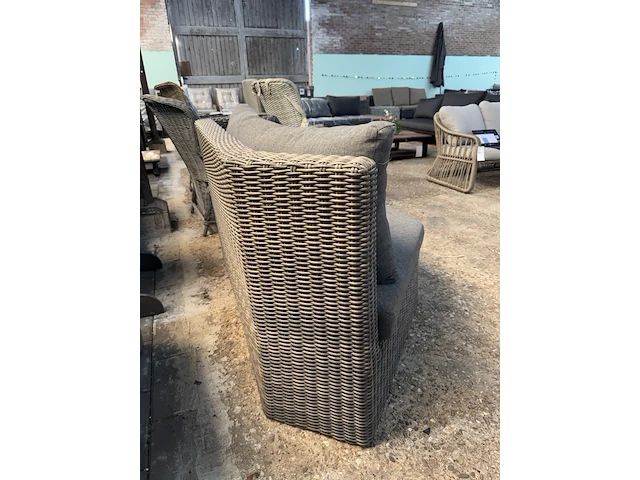 Loungebank 160x85 cm, bruin - afbeelding 4 van  4