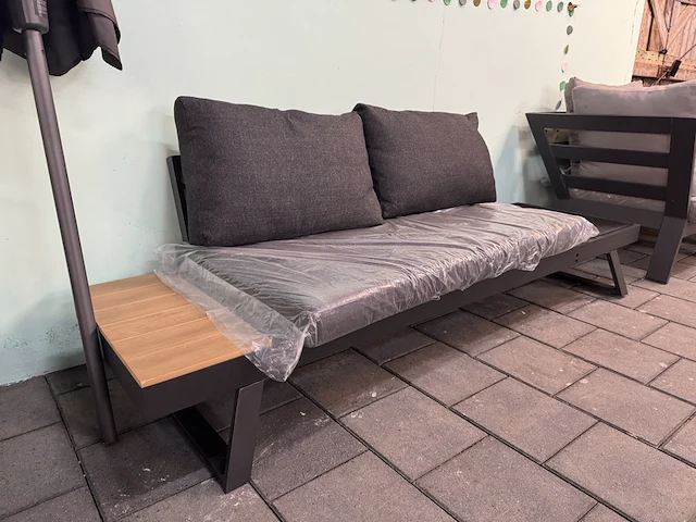 Loungebank 227x65 lesli living, antraciet - afbeelding 1 van  8