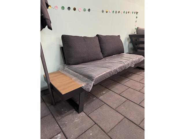 Loungebank 227x65 lesli living, antraciet - afbeelding 2 van  8