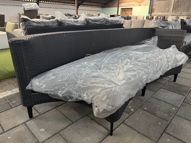 Loungebank 230x80x70 cm, zithoogte 40 cm artie, zwart - afbeelding 2 van  6