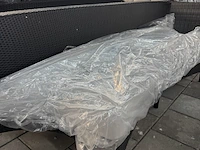 Loungebank 230x80x70 cm, zithoogte 40 cm artie, zwart - afbeelding 3 van  6