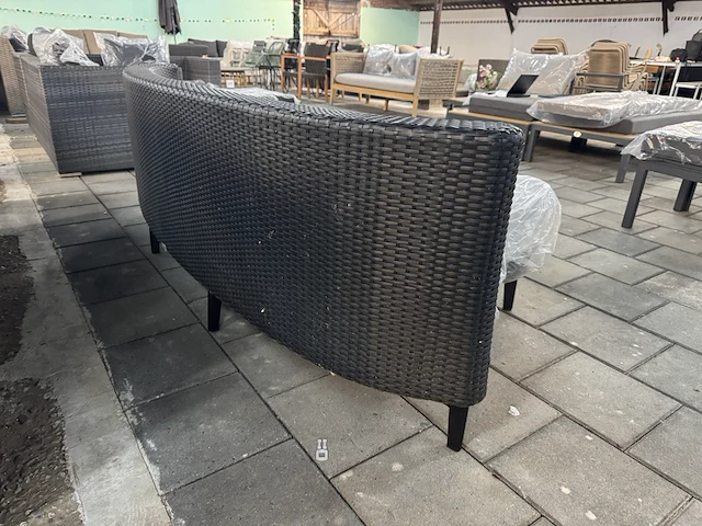 Loungebank 230x80x70 cm, zithoogte 40 cm artie, zwart - afbeelding 5 van  6