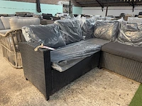 Loungebank 240x180 cm, zwart - afbeelding 4 van  7