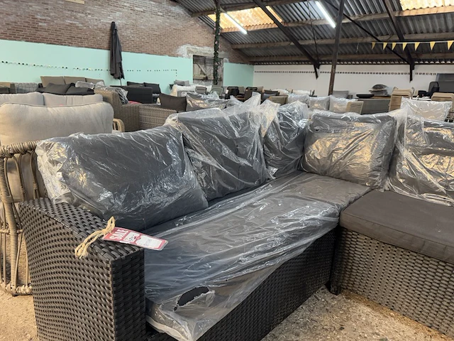Loungebank 240x180 cm, zwart - afbeelding 5 van  7