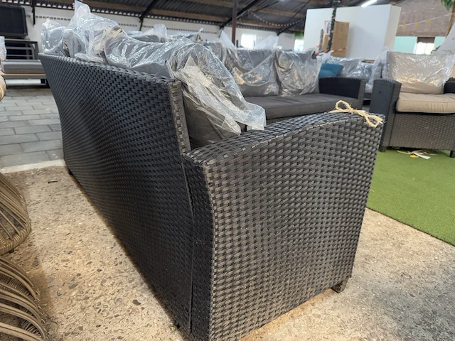 Loungebank 240x180 cm, zwart - afbeelding 6 van  7