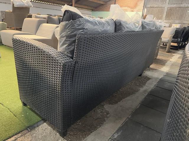 Loungebank 240x180 cm, zwart - afbeelding 7 van  7