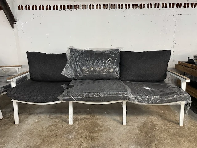 Loungebank 3-zits 205x68x58 cm - afbeelding 1 van  6