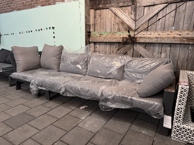 Loungebank 310x85x80 cm, antraciet - afbeelding 1 van  7