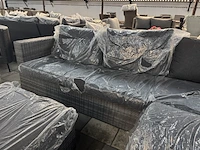 Loungebank met hocker, antraciet - afbeelding 3 van  5