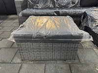 Loungebank met hocker, antraciet - afbeelding 5 van  5