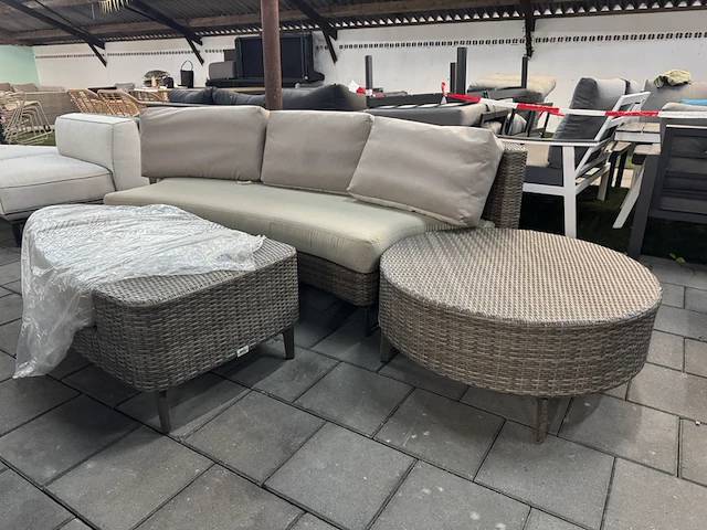 Loungebank met hocker en bijzettafel artie - afbeelding 2 van  7