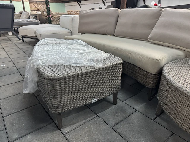 Loungebank met hocker en bijzettafel artie - afbeelding 5 van  7