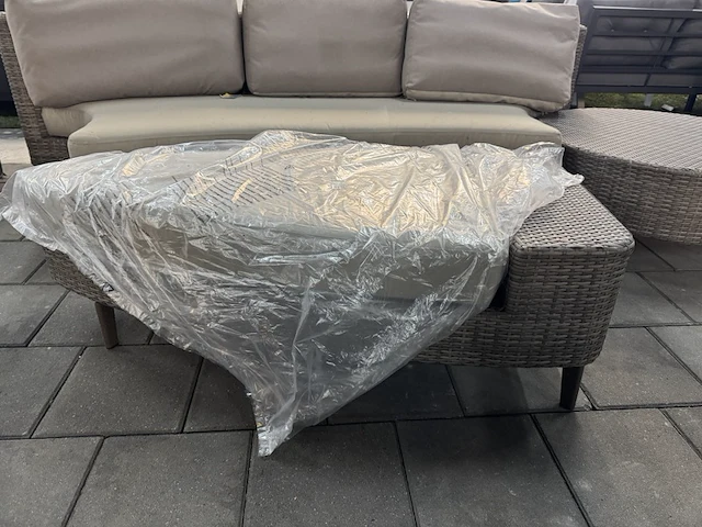 Loungebank met hocker en bijzettafel artie - afbeelding 6 van  7