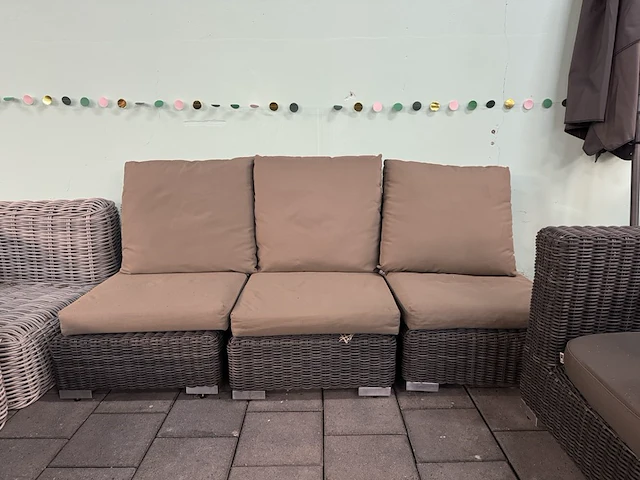 Loungebank met stoel applebee, bruin - afbeelding 2 van  9