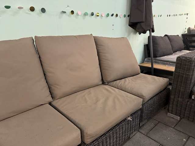 Loungebank met stoel applebee, bruin - afbeelding 3 van  9