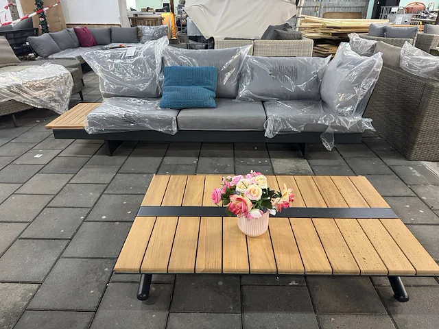 Loungebank met tafel 253x72x72 cm - afbeelding 1 van  12