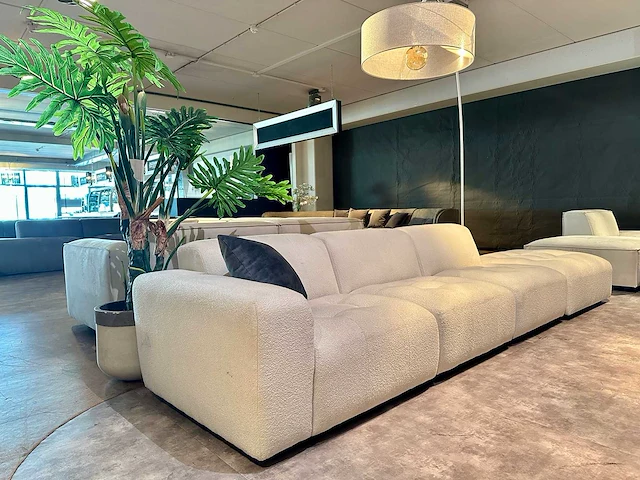 Loungebank van comfortabele teddystof - afbeelding 1 van  8