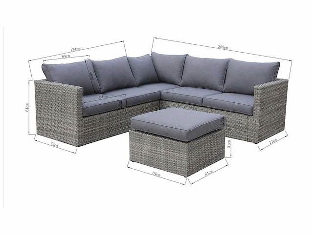 Loungeset - vonato - caluna - 3-delig - afbeelding 2 van  2