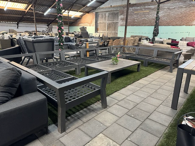 Loungeset 10-delig met tafel - afbeelding 1 van  7