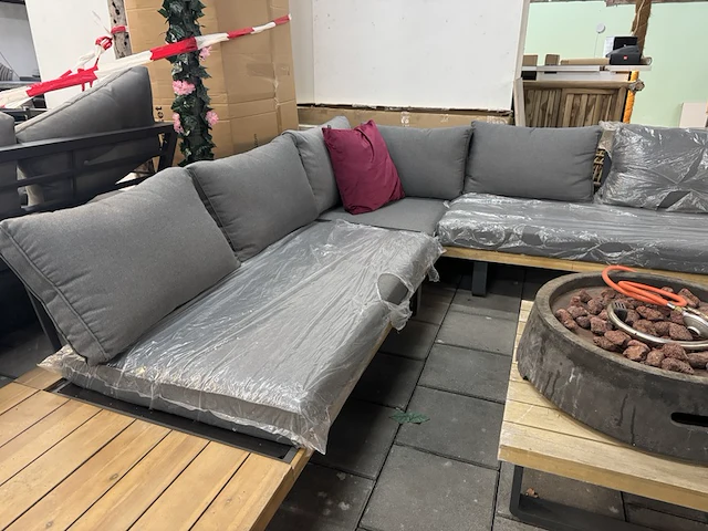 Loungeset 255x245 cm, excl. vuurhaard - afbeelding 3 van  14