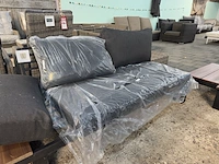 Loungeset 4-delig: 2 banken, 1 hoek, 1 tafel lux outdoor living, zwart - afbeelding 8 van  9