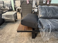 Loungeset 4-delig: 2 banken, 1 hoek, 1 tafel lux outdoor living, zwart - afbeelding 9 van  9