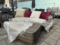 Loungeset 7-delig: 3 banken, 2 hockers, 2 tafels artie - afbeelding 8 van  13