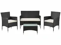 Loungeset fort myers zwart - afbeelding 1 van  14