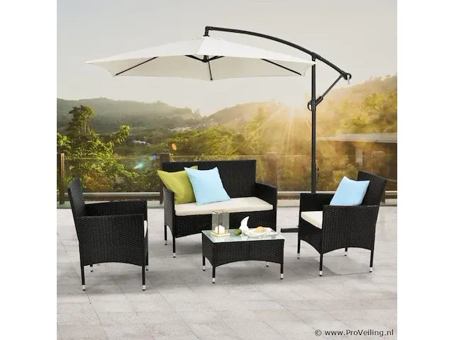 Loungeset fort myers zwart - afbeelding 7 van  14