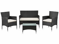 Loungeset fort myers zwart - afbeelding 1 van  14