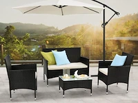 Loungeset fort myers zwart - afbeelding 7 van  14