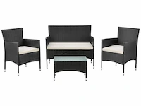 Loungeset fort myers zwart - afbeelding 1 van  14