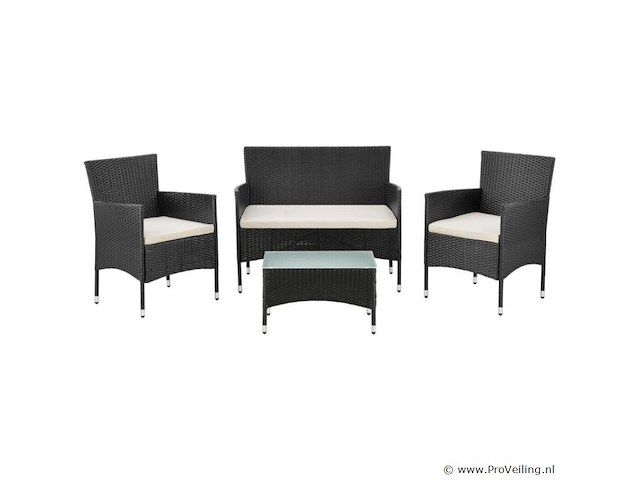 Loungeset fort myers zwart - afbeelding 1 van  14