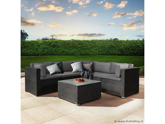 Loungeset nassau donkergrijs - afbeelding 5 van  12