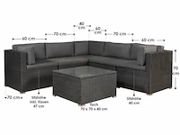 Loungeset nassau donkergrijs - afbeelding 7 van  12