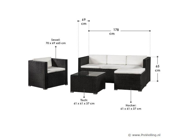 Loungeset punta cana l - afbeelding 6 van  11