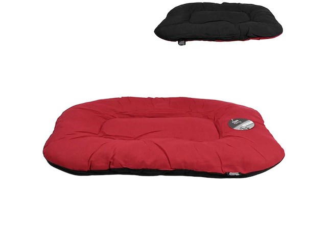 Love story dierenkussen rood/zwart 87x64cm (50x) - afbeelding 1 van  1