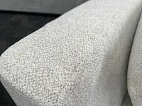 Loveseat met kussens- luxe stof - beige crème - afbeelding 2 van  9