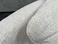Loveseat met kussens- luxe stof - beige crème - afbeelding 3 van  9