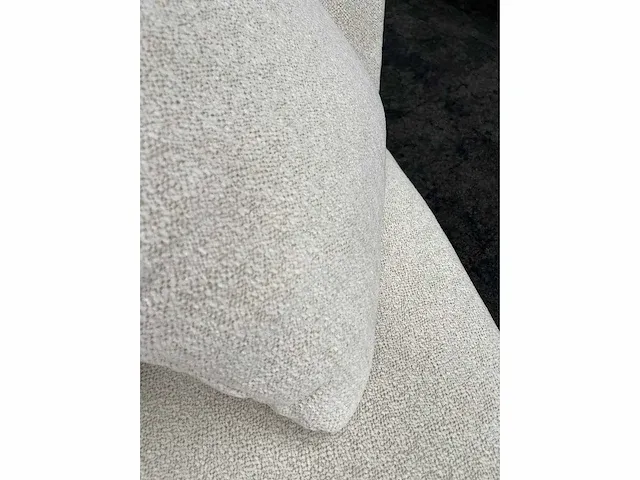 Loveseat met kussens- luxe stof - beige crème - afbeelding 4 van  9