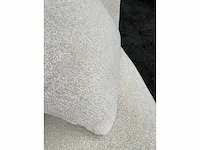 Loveseat met kussens- luxe stof - beige crème - afbeelding 4 van  9