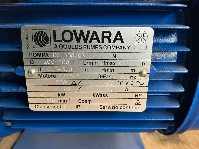 Lowara co350/03 pompunit - afbeelding 4 van  4