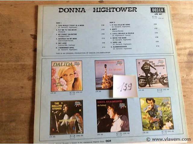 Lp donna hightower - afbeelding 2 van  2