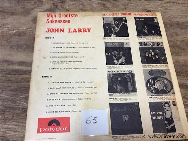 Lp john larry - afbeelding 2 van  2