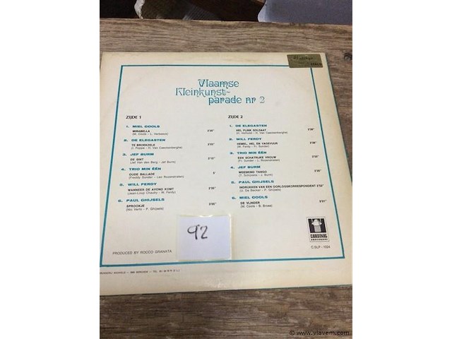 Lp vlaamse kleinkunst - afbeelding 2 van  2
