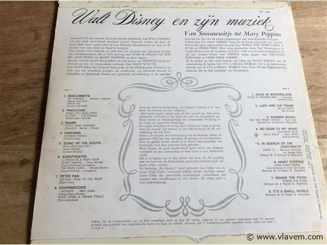 Lp walt disney en zijn muziek - afbeelding 2 van  2