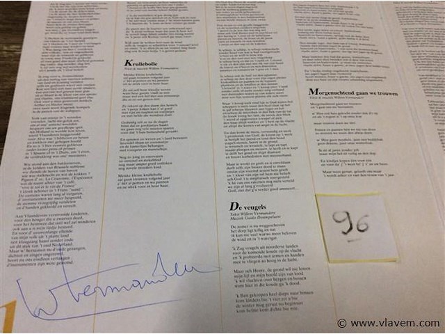 Lp willem vermandere getekend - afbeelding 2 van  2