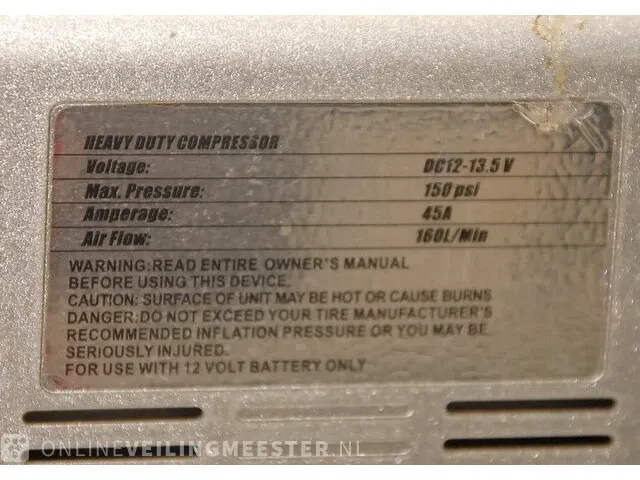 Luchtcompressor, aluminiumtank - afbeelding 3 van  3