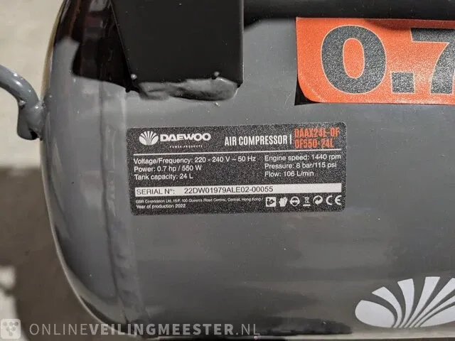 Luchtcompressor daewoo, bouwjaar 2023 - afbeelding 6 van  6